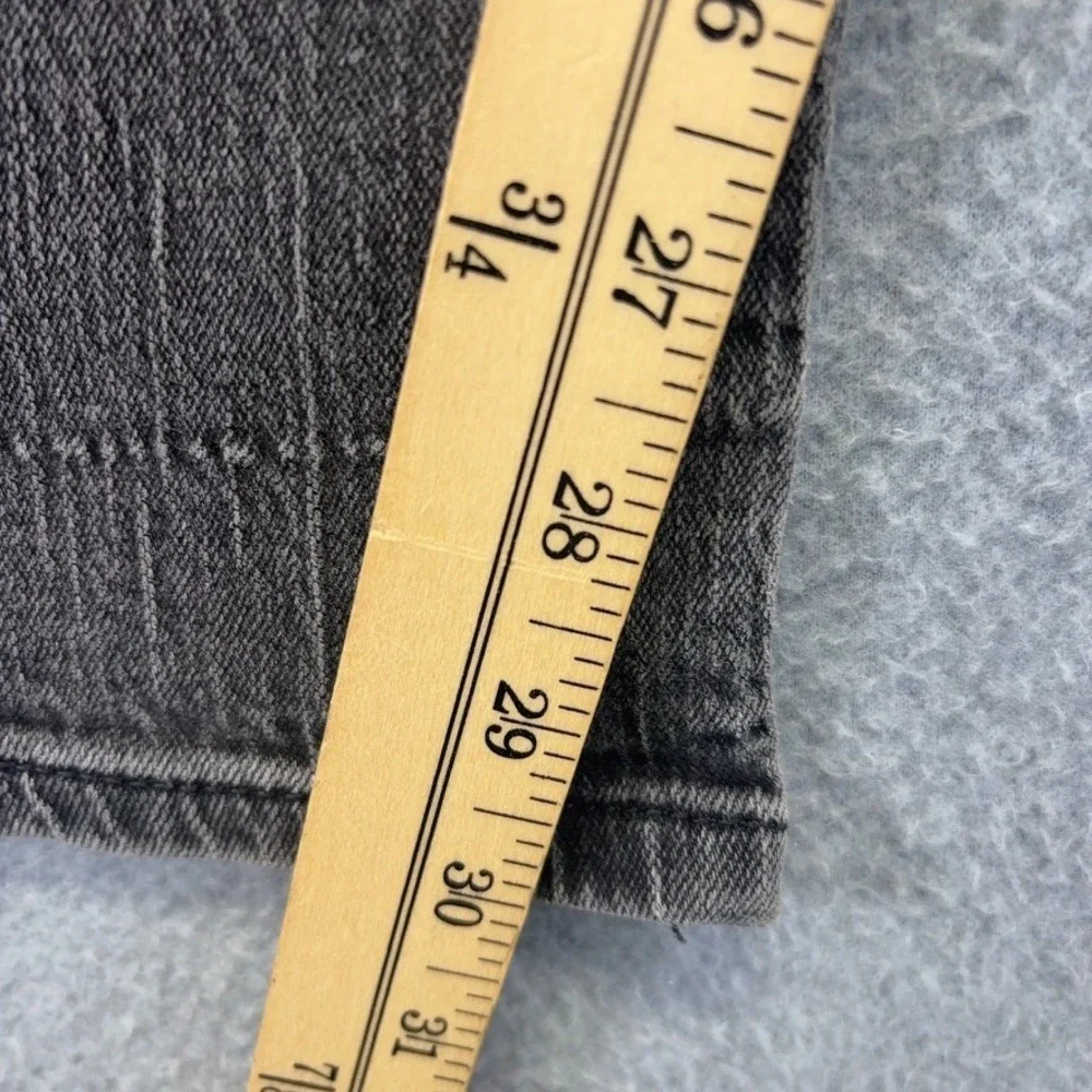 Levis 514 Jeans Mens 31X32 Black‎ Straight Low Rise Stretch Distressed Denim